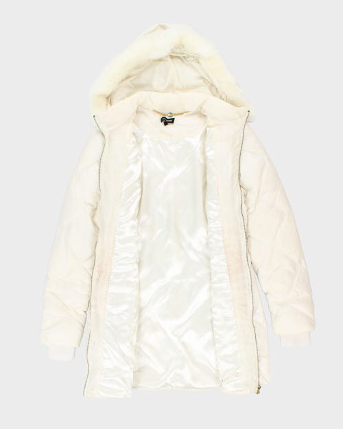 Vintage Women's BEBE Quilted Hooded Jacket - L