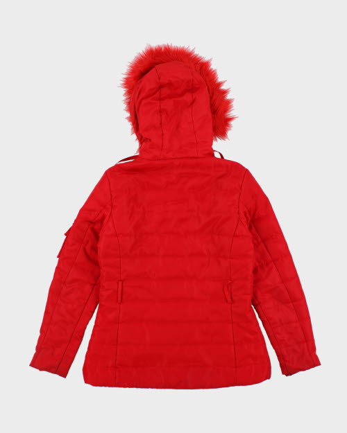 Vintage Women's Guess Quilted Hooded Jacket - XS
