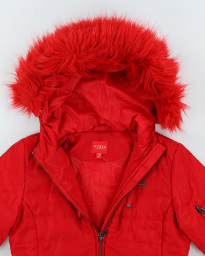 Vintage Women's Guess Quilted Hooded Jacket - XS