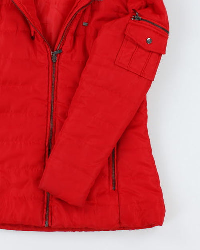 Vintage Women's Guess Quilted Hooded Jacket - XS