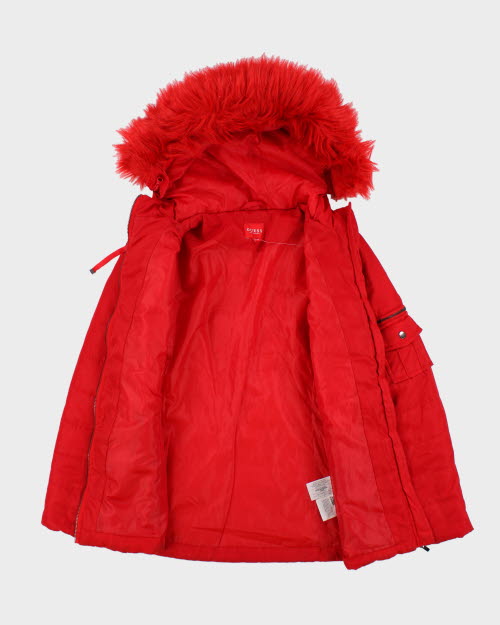 Vintage Women's Guess Quilted Hooded Jacket - XS