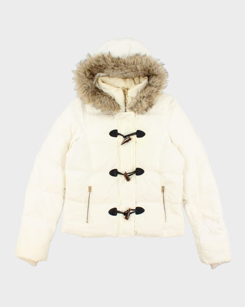 Vintage Y2K Women's Juicy Couture Quilted Hooded Jacket - M