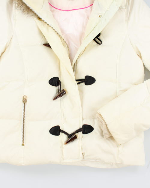 Vintage Y2K Women's Juicy Couture Quilted Hooded Jacket - M