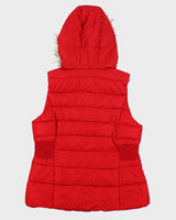 Vintage Y2K Women's Guess Quilted Hooded Gilet - XL
