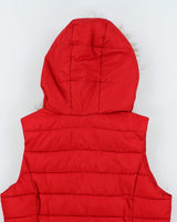 Vintage Y2K Women's Guess Quilted Hooded Gilet - XL