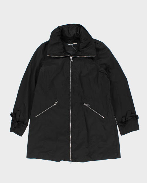 Vintage Karl Lagerfeld Paris Women's Hidden Hood Rain Jacket - M