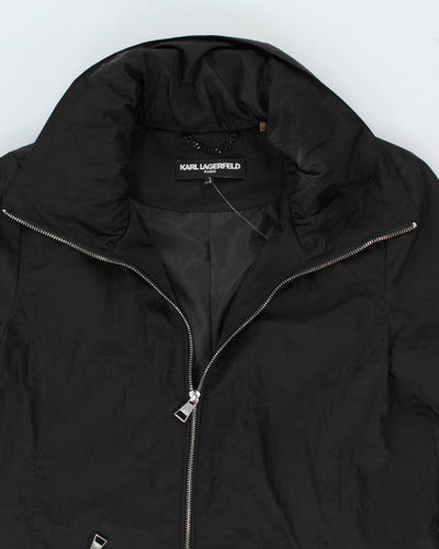 Vintage Karl Lagerfeld Paris Women's Hidden Hood Rain Jacket - M