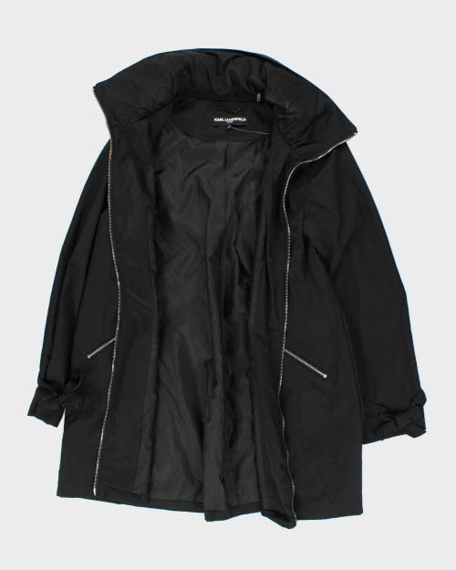 Vintage Karl Lagerfeld Paris Women's Hidden Hood Rain Jacket - M