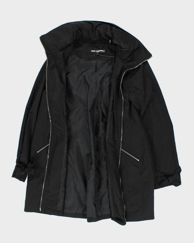 Vintage Karl Lagerfeld Paris Women's Hidden Hood Rain Jacket - M