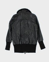 Vintage Burberry Blue Label Faux Fur Collar Biker Jacket - M