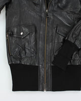 Vintage Burberry Blue Label Faux Fur Collar Biker Jacket - M