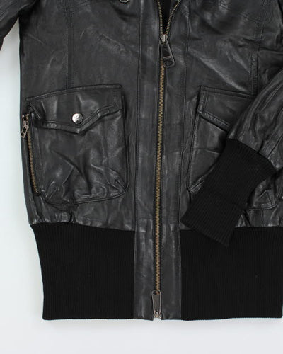 Vintage Burberry Blue Label Faux Fur Collar Biker Jacket - M
