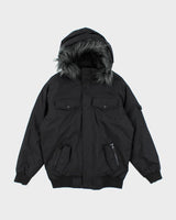 Vintage Y2K Women's Ecko Faux Fur Hooded Jacket - XL