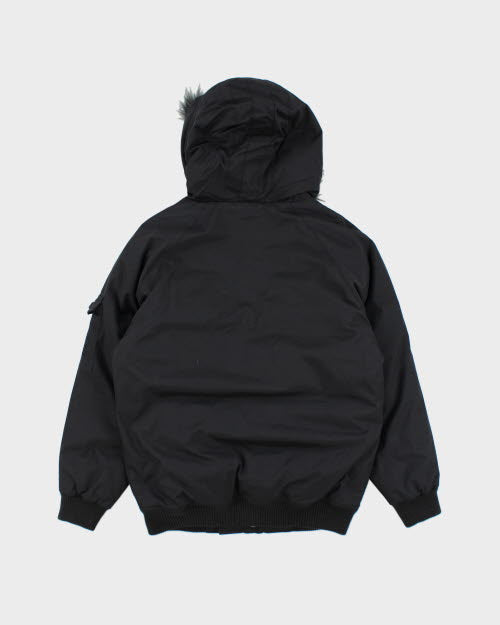 Vintage Y2K Women's Ecko Faux Fur Hooded Jacket - XL