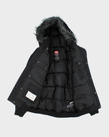 Vintage Y2K Women's Ecko Faux Fur Hooded Jacket - XL