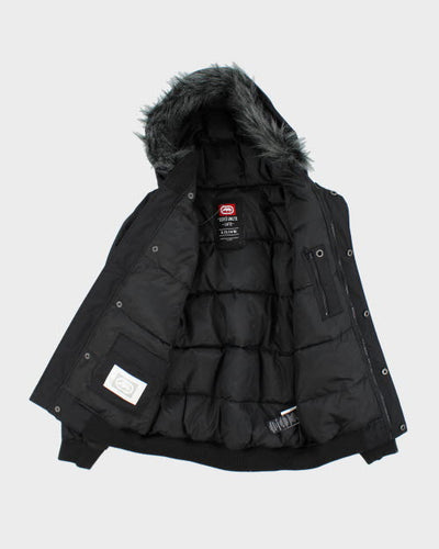 Vintage Y2K Women's Ecko Faux Fur Hooded Jacket - XL