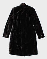 Vintage Donna Karen Velvet Long Coat - S