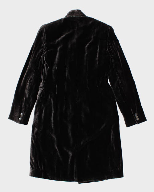 Vintage Donna Karen Velvet Long Coat - S