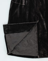 Vintage Donna Karen Velvet Long Coat - S