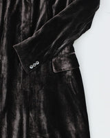 Vintage Donna Karen Velvet Long Coat - S