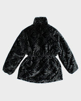 Y2k 00 Ocean Velour Puffer Jacket - L