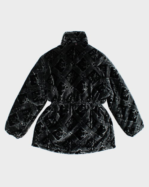 Y2k 00 Ocean Velour Puffer Jacket - L
