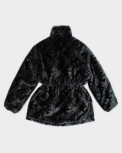 Y2k 00 Ocean Velour Puffer Jacket - L