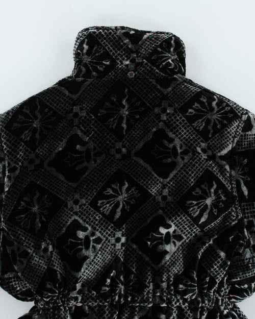 Y2k 00 Ocean Velour Puffer Jacket - L