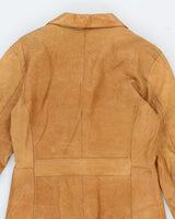 Vintage Whet Blu Long Leather Jacket - M
