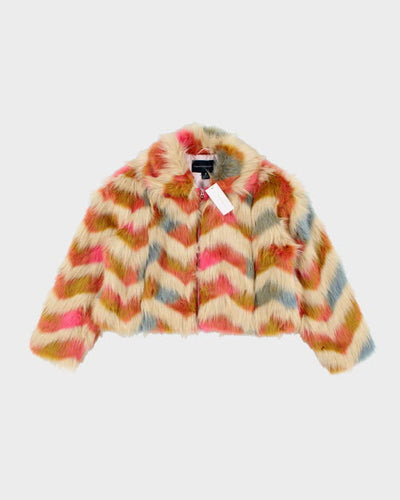 Deadstock  French Connection Faux Fur Coat - M