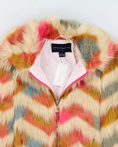 Deadstock  French Connection Faux Fur Coat - M
