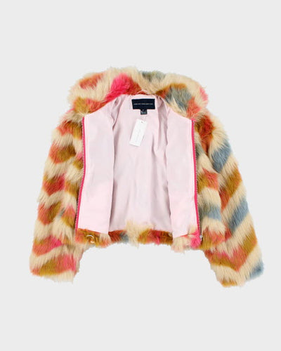Deadstock  French Connection Faux Fur Coat - M