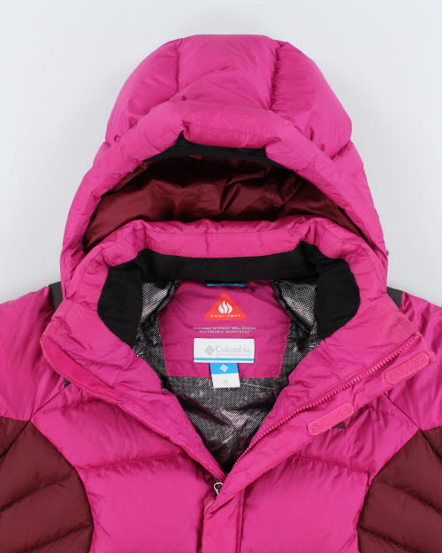Columbia Pink Hooded Puffer Jacket - M