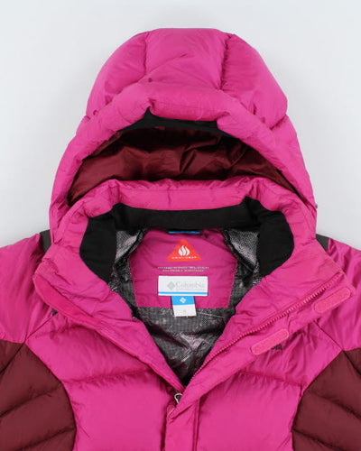 Columbia Pink Hooded Puffer Jacket - M