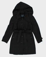London Fog Hooded Overcoat Mac - M
