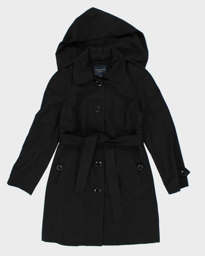 London Fog Hooded Overcoat Mac - M