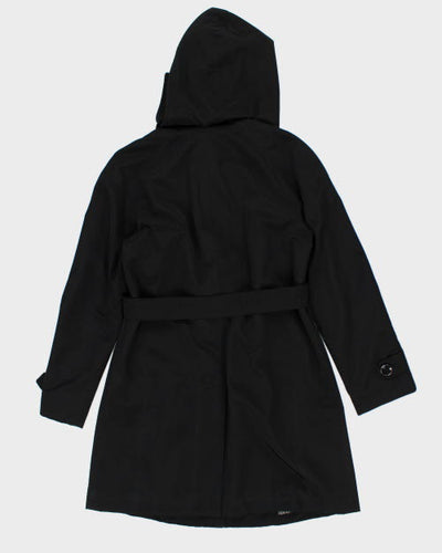 London Fog Hooded Overcoat Mac - M