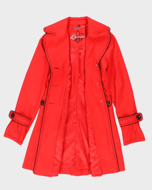 Coat Cappotto Rosso Guess Cappotti Guess In Cotone Bordeaux Taglia