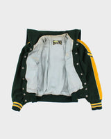 Vintage 80's Women's Embroidered Varsity Jacket - S