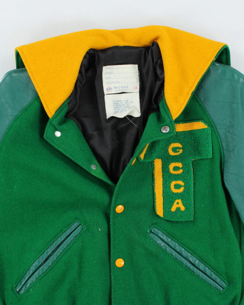 Vintage 70's Women's Embroidered Varsity Jacket - S