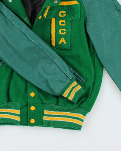 Vintage 70's Women's Embroidered Varsity Jacket - S