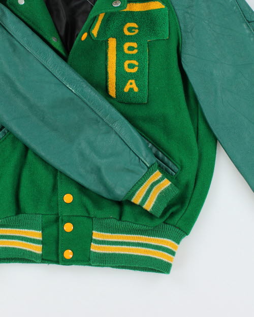 Vintage 70's Women's Embroidered Varsity Jacket - S