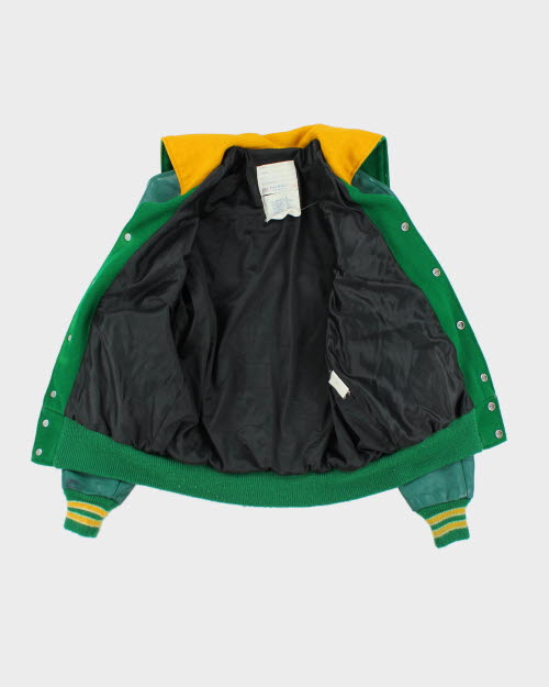 Vintage 70's Women's Embroidered Varsity Jacket - S
