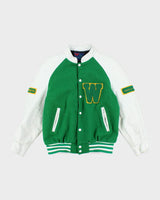 Vintage 80's Women's Embroidered Cheerleader Varsity Jacket - M