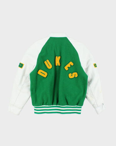 Vintage 80's Women's Embroidered Cheerleader Varsity Jacket - M