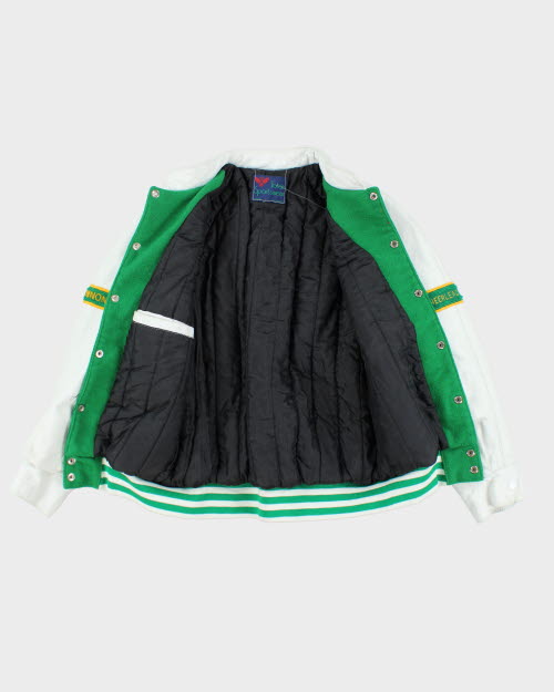 Vintage 80's Women's Embroidered Cheerleader Varsity Jacket - M