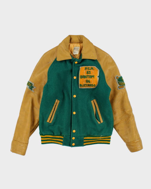Vintage 80's Women's Embroidered Cheerleader Varsity Jacket - M