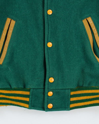 Vintage 80's Women's Embroidered Cheerleader Varsity Jacket - M