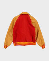 Vintage 70's Heavyweight Leather Varsity Jacket - M