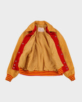 Vintage 70's Heavyweight Leather Varsity Jacket - M